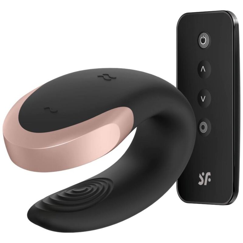 SATISFYER - DOUBLE LOVE LUKSUZNI VIBRATOR BLACK -APP