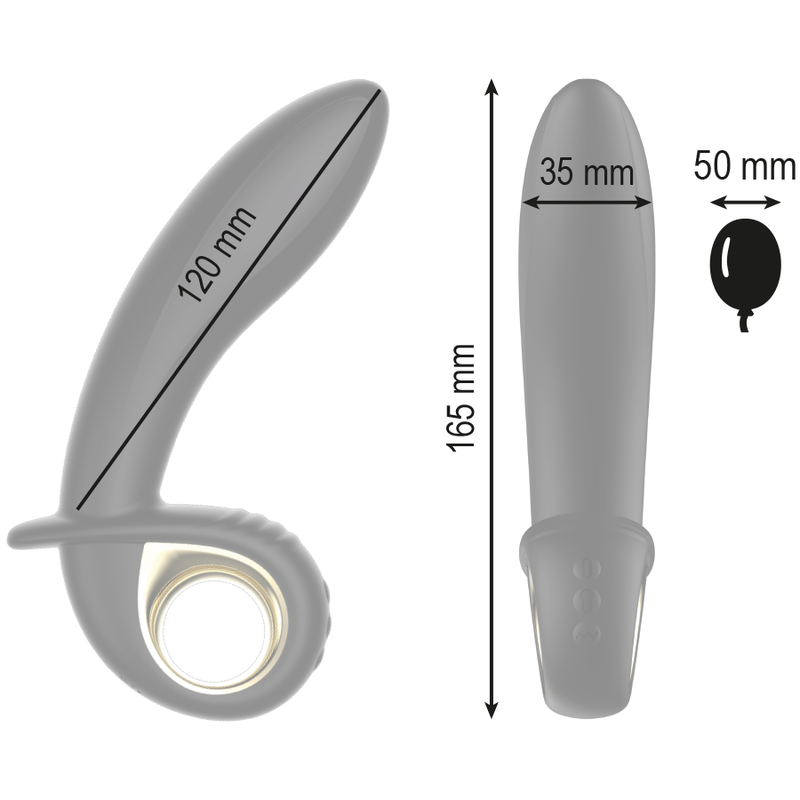 IBIZA - MOĆAN NAPUHAVNI ANALNI/VAGINALNI VIBRATOR S DALJINSKIM UPRAVLJAČEM