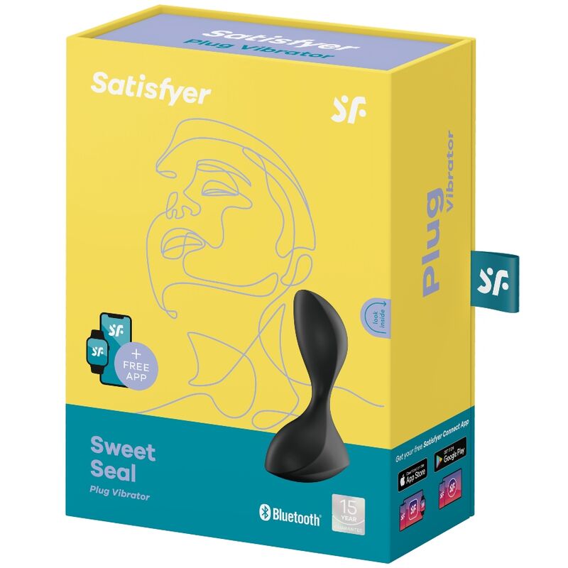 SATISFYER -SWEET SEAL VIBRIRAJUĆI ANAL PLUG  - APP CRNI