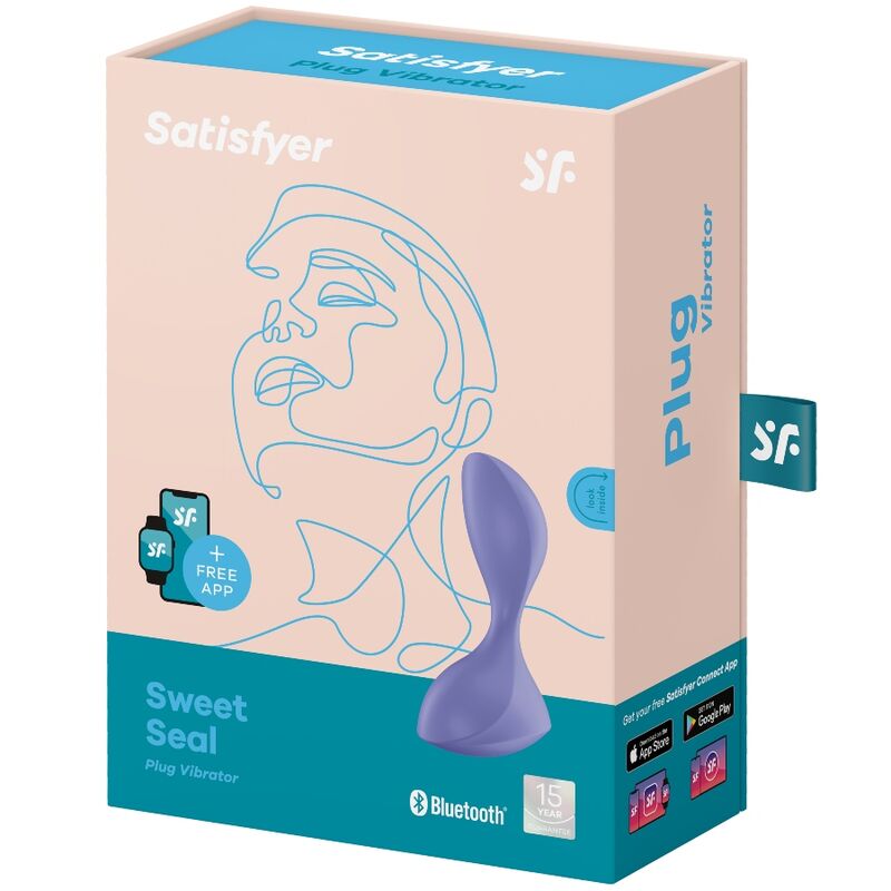 SATISFYER - SWEET SEAL VIBRIRAJUĆI ANALNI ČEP - APP LJUBIČASTI