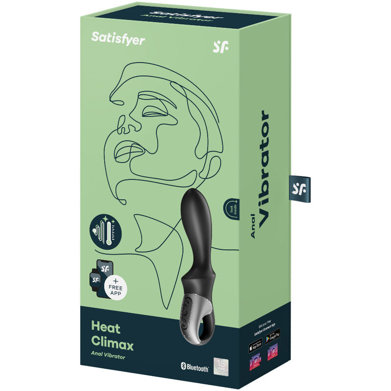 SATISFYER - HEAT CLIMAX ANALNI VIBRATOR  -APP CRNI