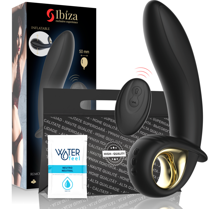IBIZA - MOĆAN NAPUHAVNI ANALNI/VAGINALNI VIBRATOR S DALJINSKIM UPRAVLJAČEM