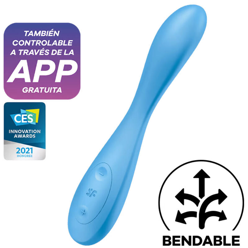 SATISFYER - G-SPOT FLEX 4 MULTI VIBRATOR APP BLUE