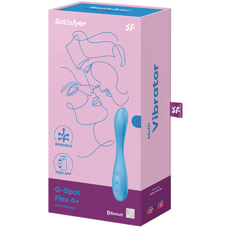 SATISFYER - G-SPOT FLEX 4 MULTI VIBRATOR APP BLUE