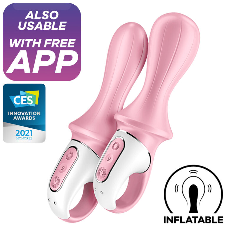 SATISFYER -  AIR PUMP BOOTY 5+ INFLATABLE ANAL VIBRATOR PINK