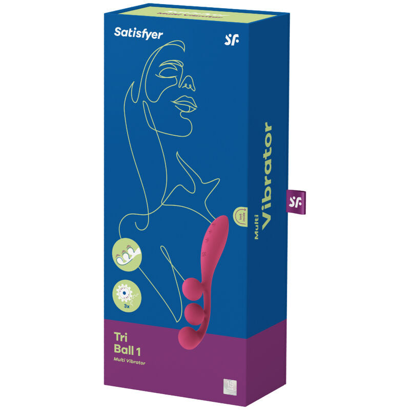 SATISFYER – TRI BALL 1 G-SPOT & MULTI VIBRATOR RED