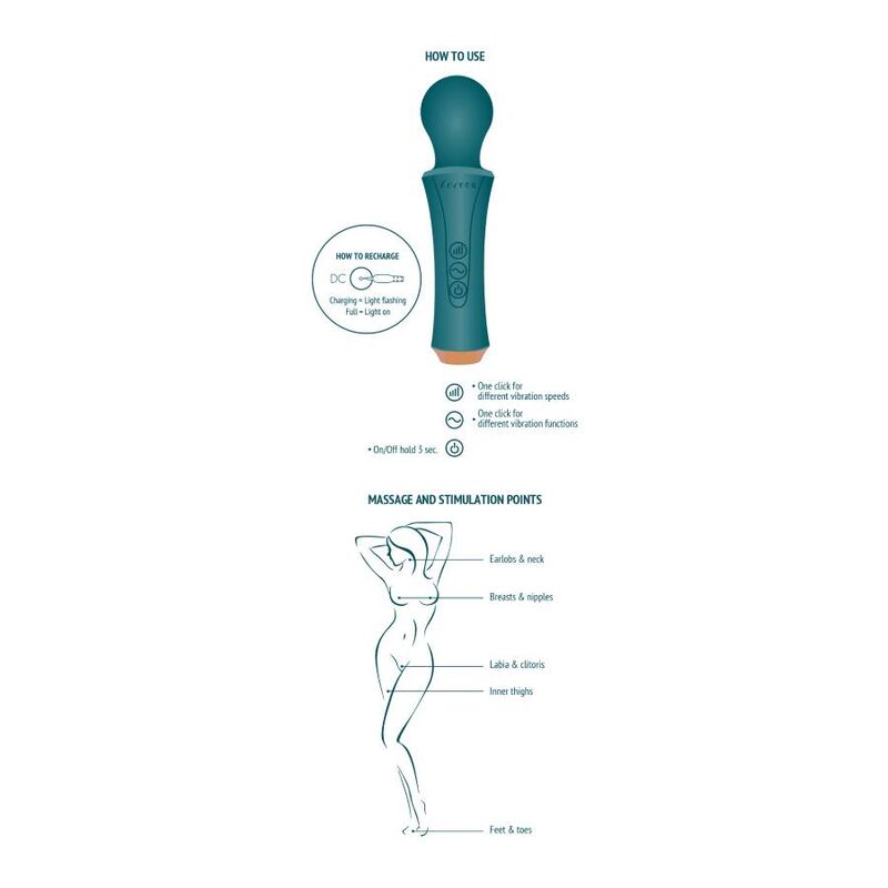 XOCOON - WAND VIBRATOR - GREEN