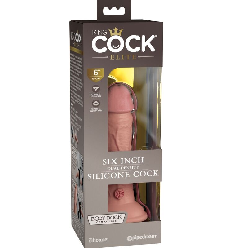 KING COCK - ELITNI REALISTIČNI SILIKONSKI DILDO 15,2 CM