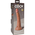 KING COCK - ELITNI REALISTIČNI SILIKONSKI DILDO 17,8 CM KARAMELA