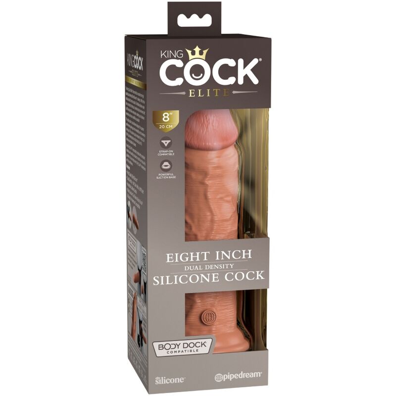 KING COCK - ELITNI REALISTIČNI SILIKONSKI DILDO 20,3 CM CARAMEL