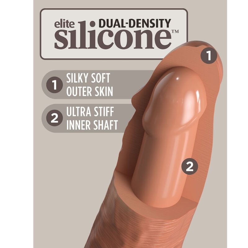KING COCK - ELITNI REALISTIČNI SILIKONSKI DILDO 20,3 CM CARAMEL
