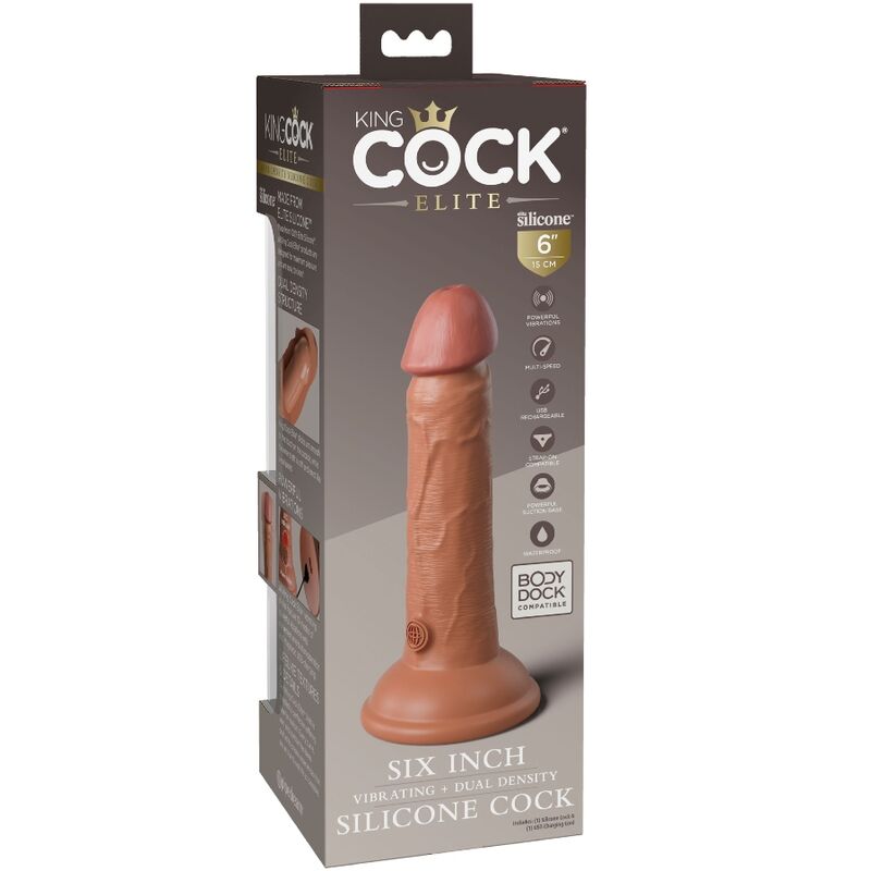 KING COCK - ELITNI REALISTIČNI DILDO 15,2 CM CARAMEL