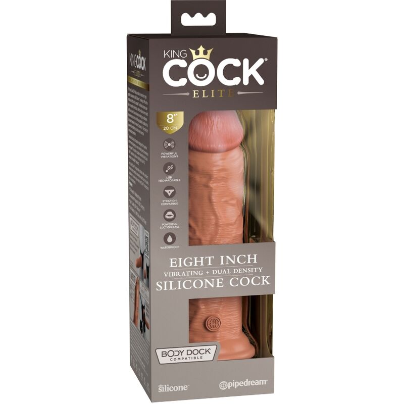 KING COCK - ELITNI REALISTIČNI DILDO 20,3 CM KARAMELA