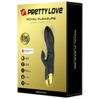 PRETTY LOVE -  LUKSUZNI RABBIT VIBRATOR BLACK -18K ZLATO