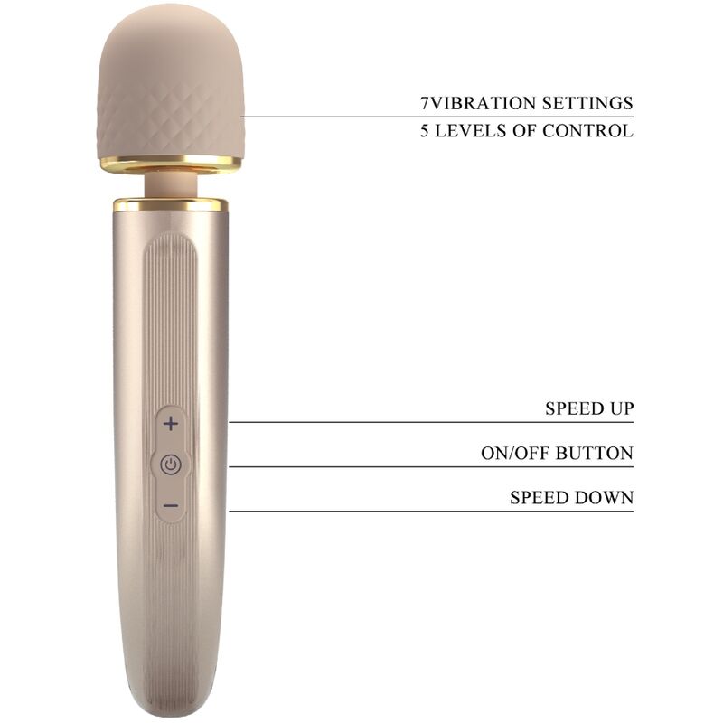 PRETTY LOVE -  WAND VIBRATOR - CHAMPAGN