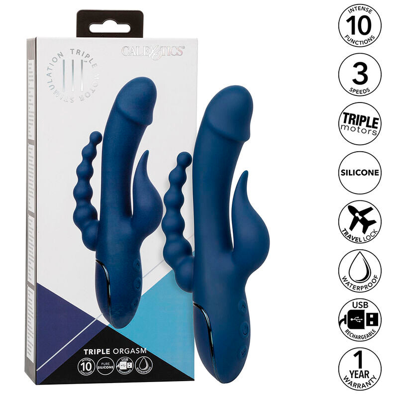 CALEXOTICS - G-SPOT & RABBIT VIBRATOR TROSTRUKI ORGAZAM BLUE
