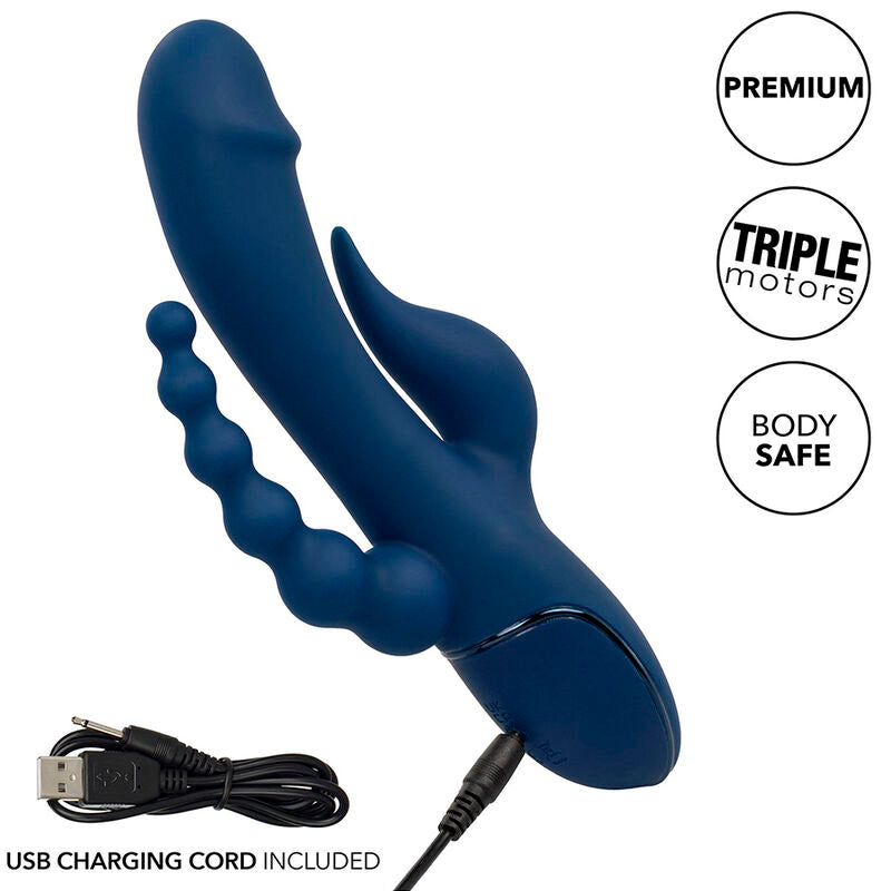 CALEXOTICS - G-SPOT & RABBIT VIBRATOR TROSTRUKI ORGAZAM BLUE
