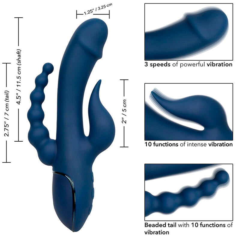 CALEXOTICS - G-SPOT & RABBIT VIBRATOR TROSTRUKI ORGAZAM BLUE