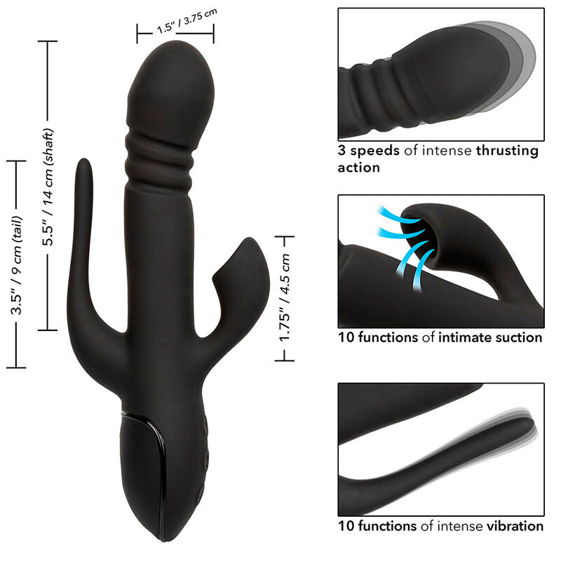 CALEXOTICS - G-SPOT I RABBIT VIBRATOR TRIPLE EUPHORIA BLACK