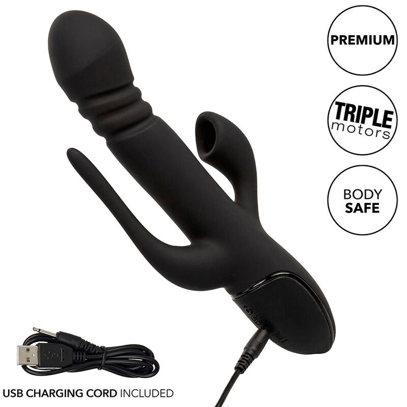 CALEXOTICS - G-SPOT I RABBIT VIBRATOR TRIPLE EUPHORIA BLACK