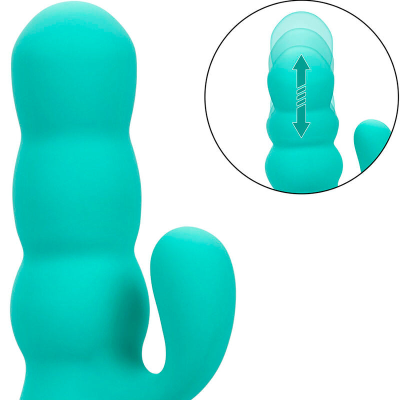 CALEXOTICS - DEL MAR DIVA RABBIT VIBRATOR AQUA GREEN