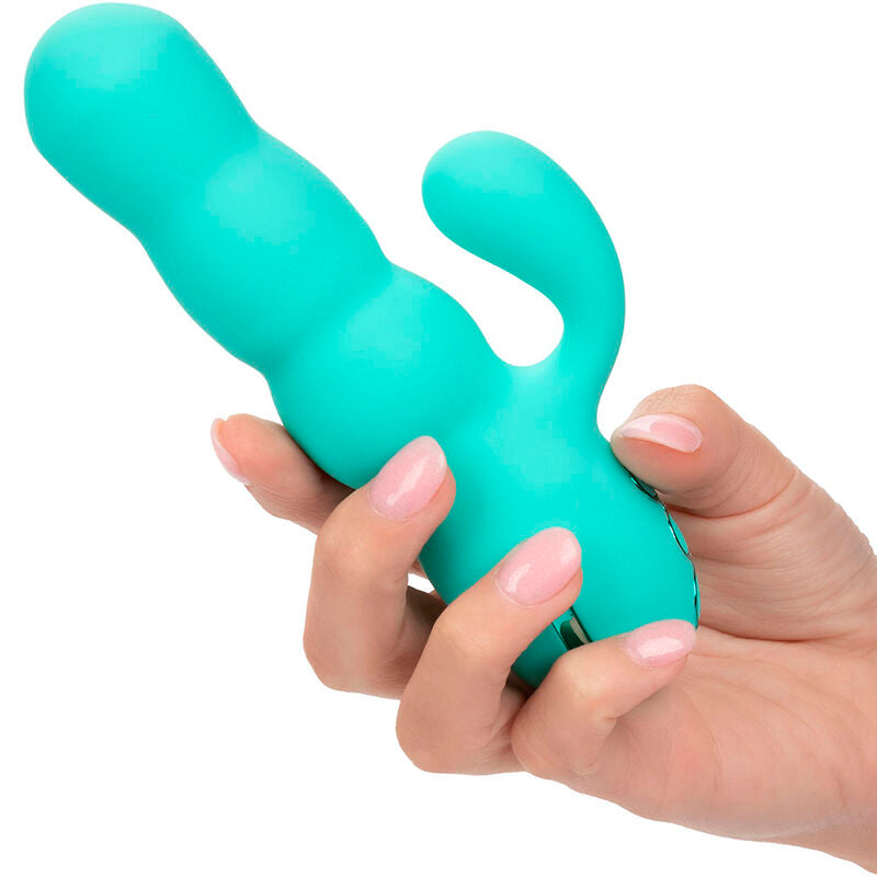 CALEXOTICS - DEL MAR DIVA RABBIT VIBRATOR AQUA GREEN