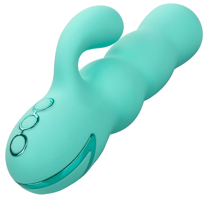 CALEXOTICS - DEL MAR DIVA RABBIT VIBRATOR AQUA GREEN