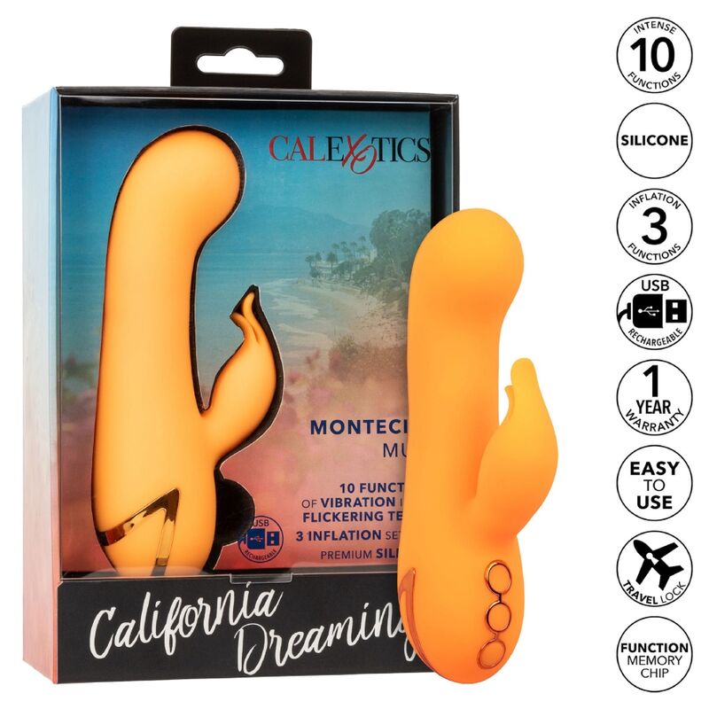 CALEXOTICS - MONTECITO MUSE  RABBIT VIBRATOR ORANGE