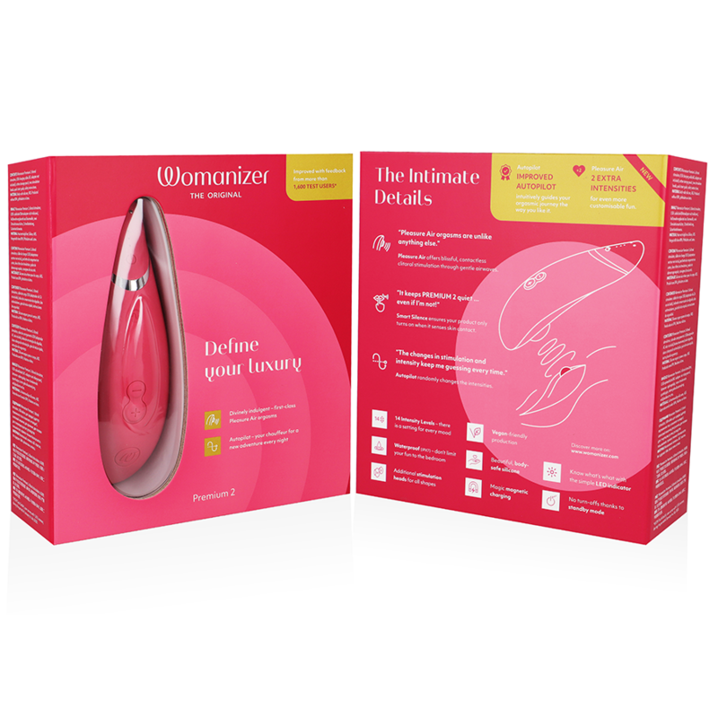 WOMANIZER - PREMIUM 2 STIMULATOR KLITORISA RASPBERRY