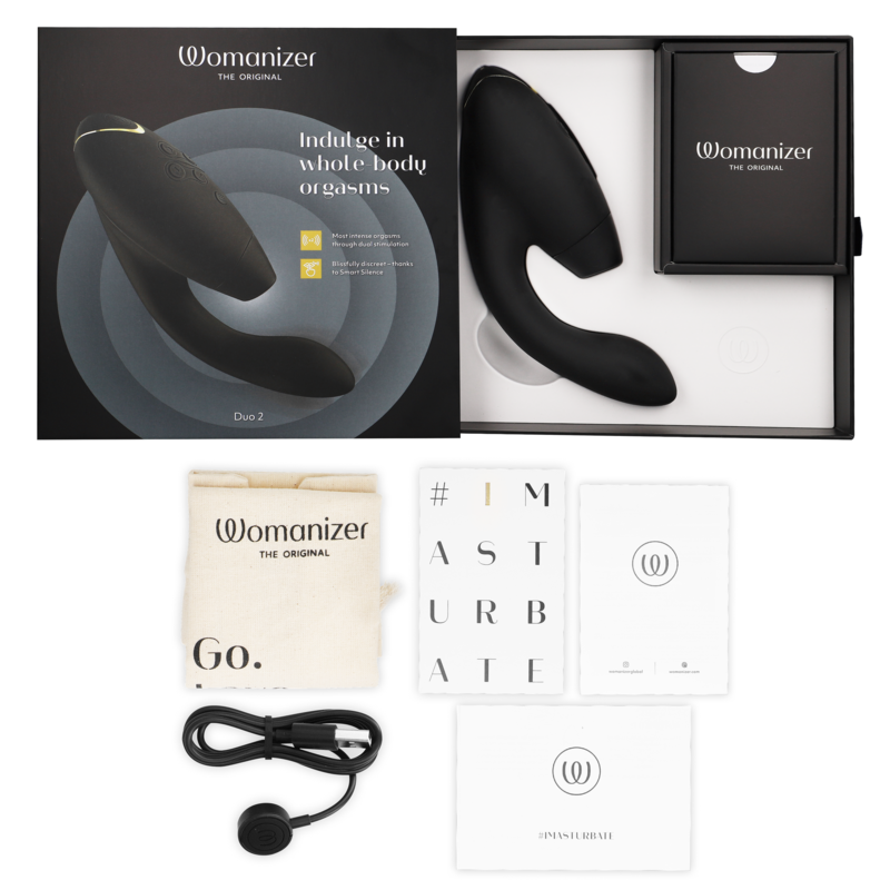 WOMANIZER - DUO 2 G-SPOT VIBRATOR & STIMULATOR KLITORISA BLACK