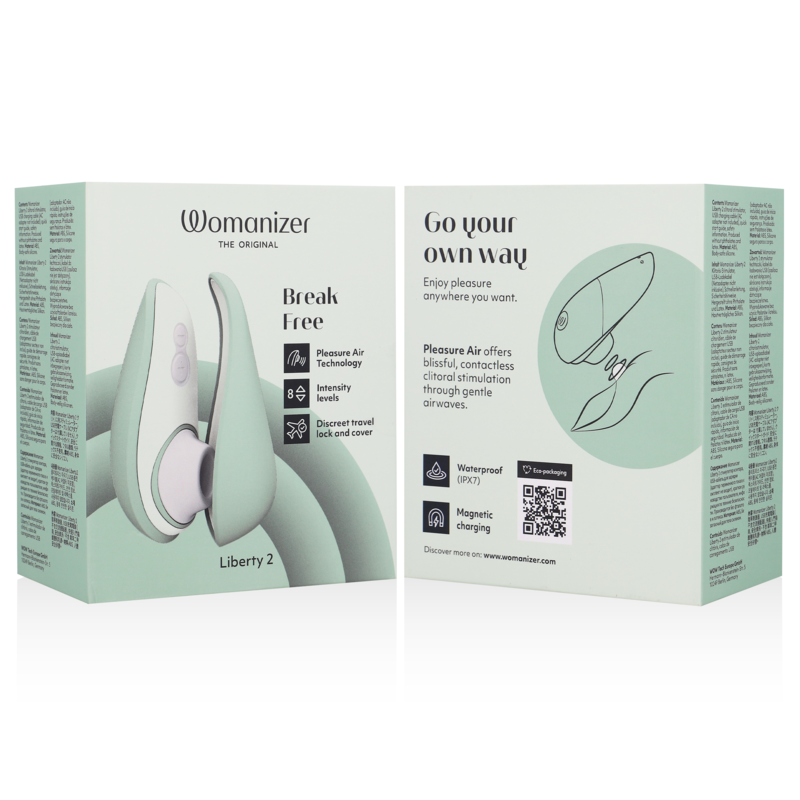 WOMANIZER - LIBERTY 2 STIMULATOR KLITORISA & SUCTION  LIGHT GREEN