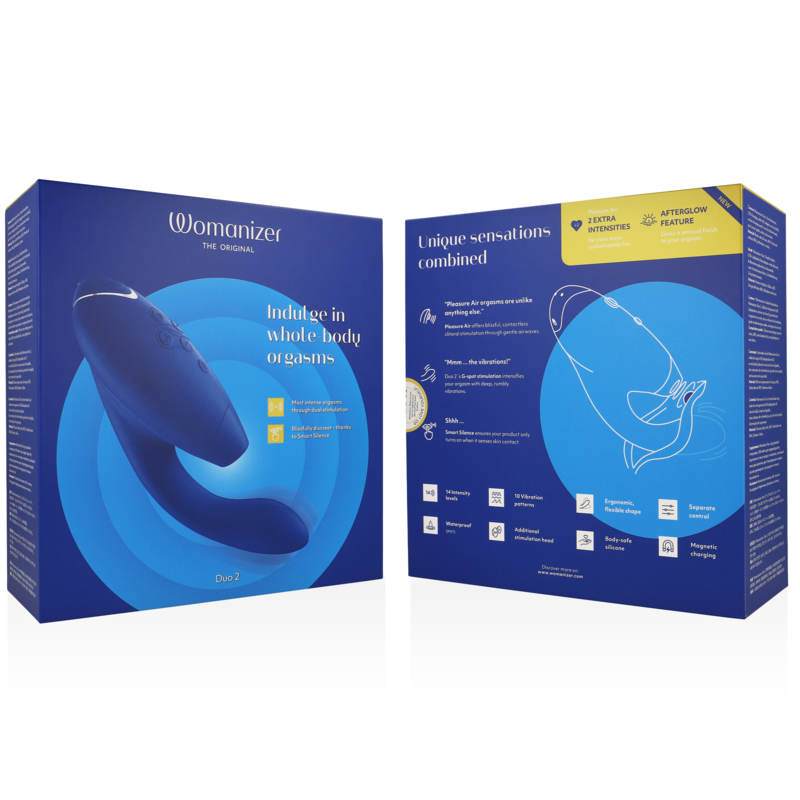 WOMANIZER - DUO 2 G-SPOT VIBRATOR & STIMULATOR KLITORISA BLUE