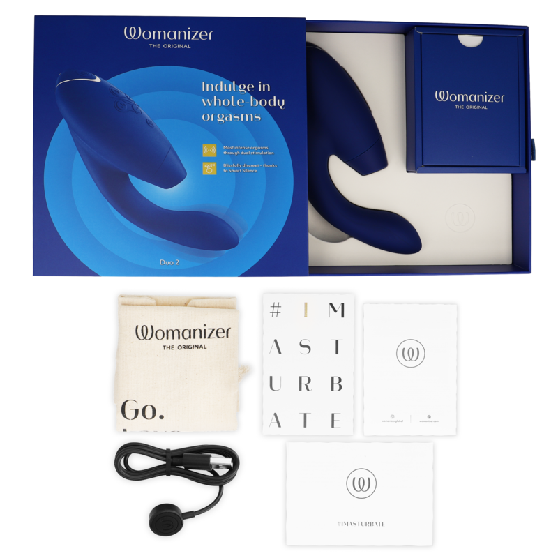 WOMANIZER - DUO 2 G-SPOT VIBRATOR & STIMULATOR KLITORISA BLUE