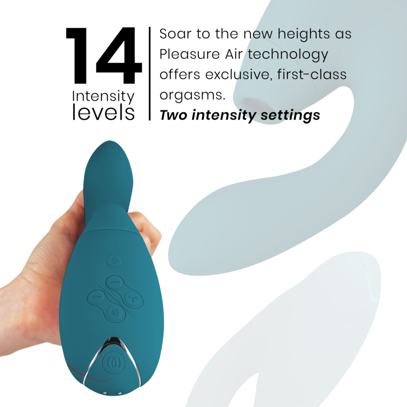 WOMANIZER - DUO 2 G-SPOT VIBRATOR & STIMULATOR KLITORISA BLUE PETROL