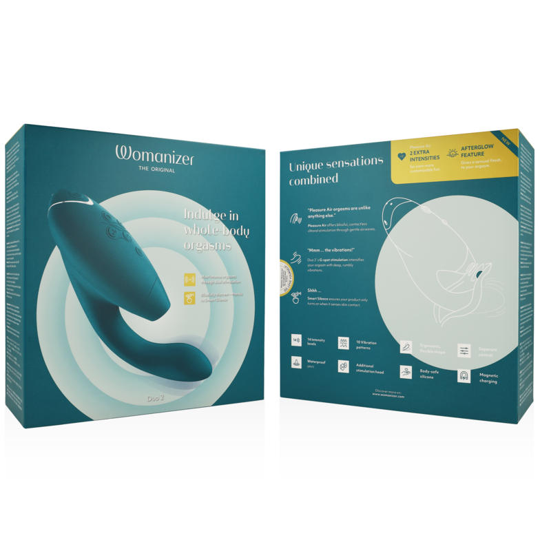 WOMANIZER - DUO 2 G-SPOT VIBRATOR & STIMULATOR KLITORISA BLUE PETROL