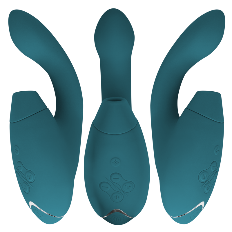WOMANIZER - DUO 2 G-SPOT VIBRATOR & STIMULATOR KLITORISA BLUE PETROL