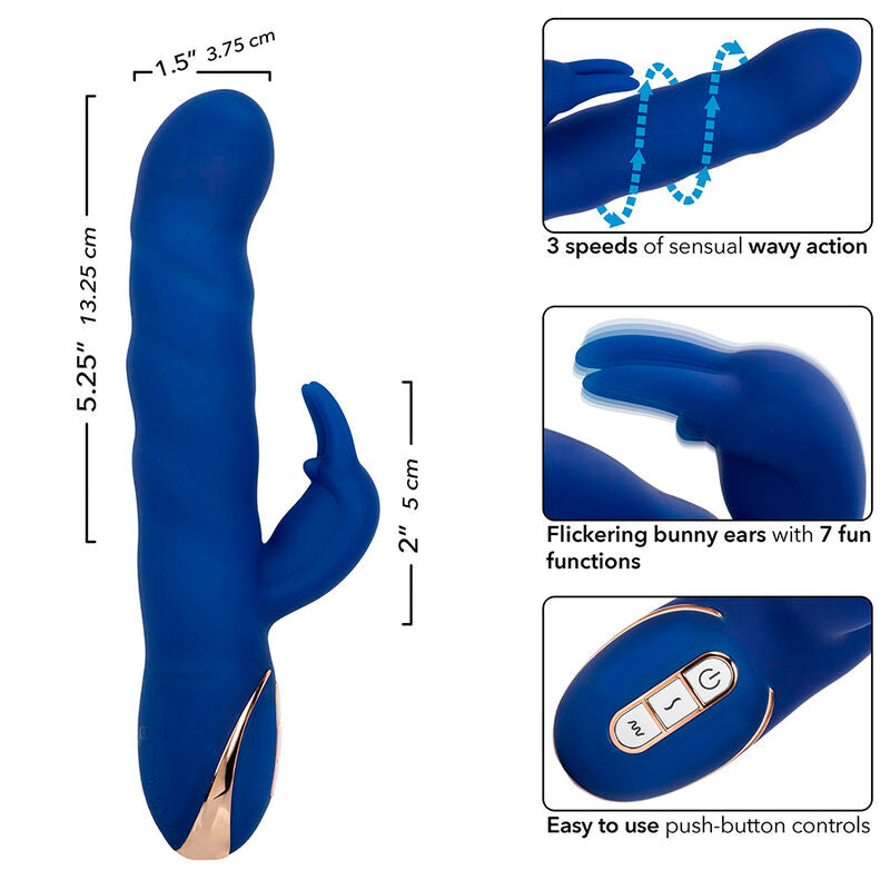 CALEXOTICS - JACK RABBIT VIBRATOR WAVE MOTION PLAVI