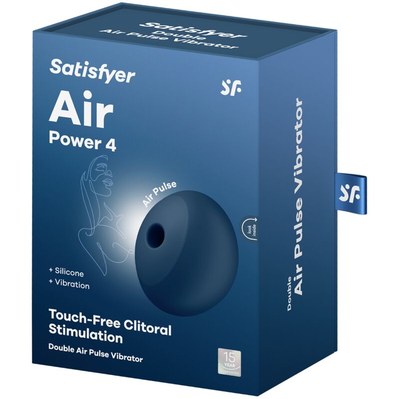 SATISFYER - AIR POWER 4 STIMULATOR I VIBRATOR 12 VIBRACIJA PLAVI