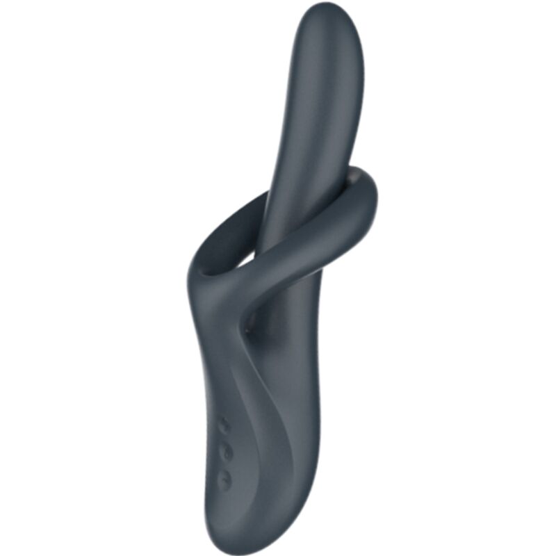 SATISFYER - HEAT FLEX 4 VIBRATOR ZA G-TOČKU S EFEKTOM ZAGRIJAVANJA 12 VIBRACIJA SIVI