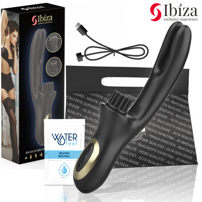 IBIZA - VISOKOTEHNOLOŠKO RABITT ČETKANJE VIŠEĆELIJSKIM KLITORIJALNIM I DVOSTRUKIM VALOVIM VIBRATOROM