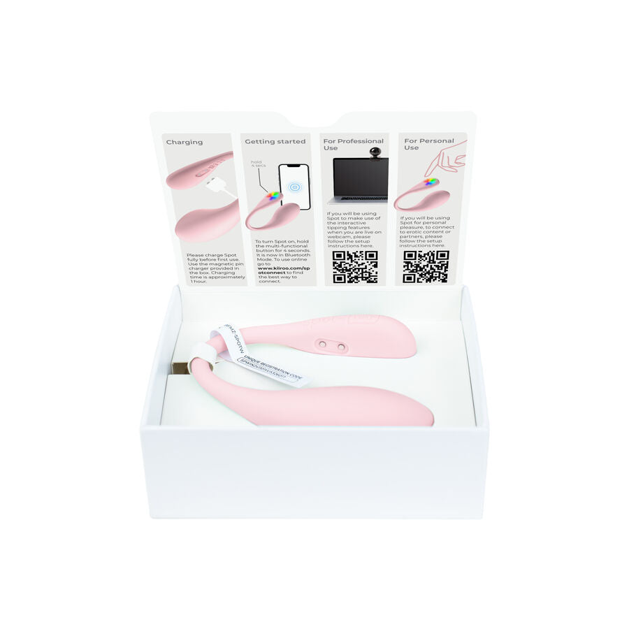 KIIROO - VIBRATOR U OBLIKU U "SPOT KISS ME" RUŽIČASTI