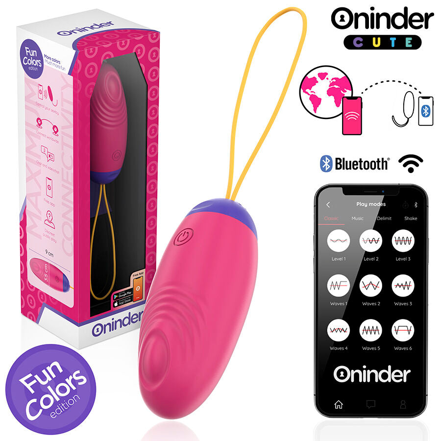 ONINDER CUTE - LJUBITELJ UGODE SILIKONSKO JAJE S VIBRO-VALOVIMA I TAPKANJEM