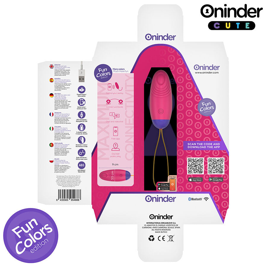 ONINDER CUTE - LJUBITELJ UGODE SILIKONSKO JAJE S VIBRO-VALOVIMA I TAPKANJEM
