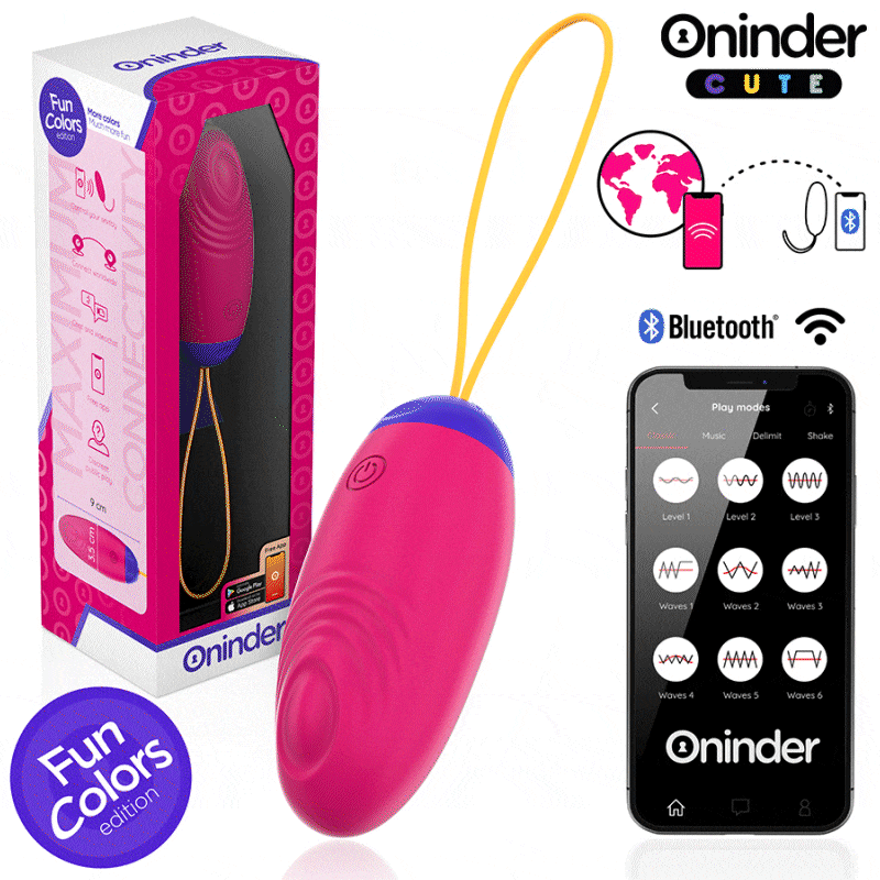 ONINDER CUTE - LJUBITELJ UGODE SILIKONSKO JAJE S VIBRO-VALOVIMA I TAPKANJEM