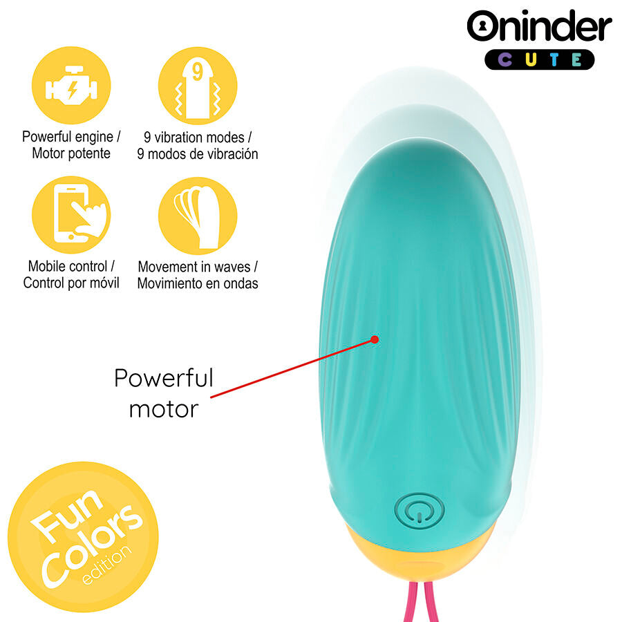 ONINDER CUTE - LJUBAVNI UŽITAK VIBRO-ROTIRAJUĆE SILIKONSKO JAJE DRAGULJ