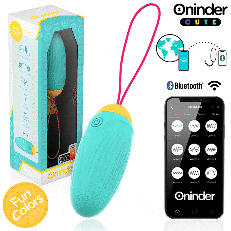 ONINDER CUTE - LJUBAVNI UŽITAK VIBRO-ROTIRAJUĆE SILIKONSKO JAJE DRAGULJ
