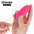 ONINDER CUTE - LJUBITELJ UGODE SILIKONSKO JAJE S VIBRO-VALOVIMA I TAPKANJEM