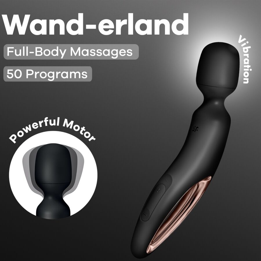 SATISFYER - WAND ERLAND VIBRIRAJUĆI MASAŽER CRNI