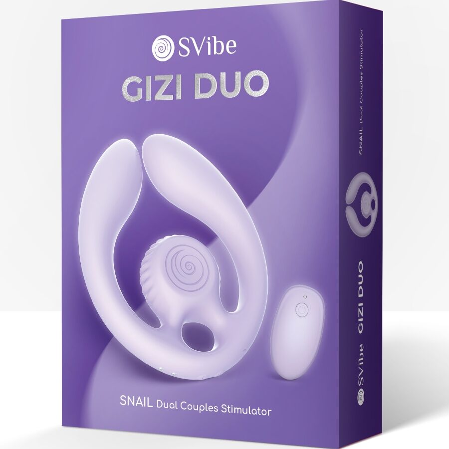 PUŽ VIBRACIJA - GIZI DUO STIMULATOR ZA PAROVE S DALJINSKIM UPRAVLJAČEM LJUBIČASTA