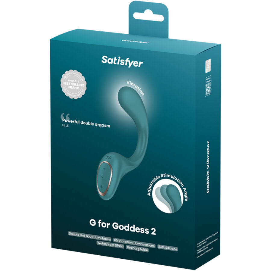SATISFYER - G FOR FODDES 2 RABBIT VIBRATOR BOČICA ZELENA